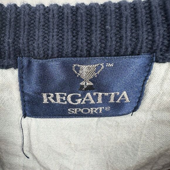 Vintage Regatta Sport Sweater Mens M Southwest Aztec Geometric 90s Grandpa - Picture 10 of 11